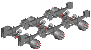 Подвеска двускатная 3*18т высокая широкая рессорная BPW 9416Д-2900004-12